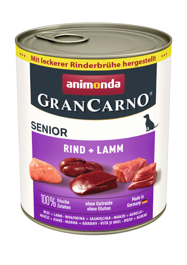 animonda Hunde-Nassfutter Grancarno Senior Rind + Lamm